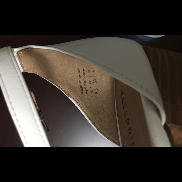 Call It Spring White Block Heel Sandal - Picture 4 of 5